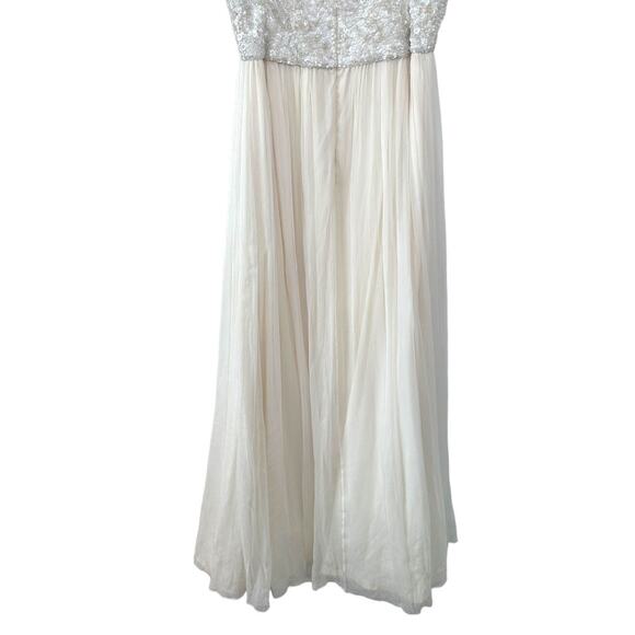 BHLDN Rachel Gilbert Sequined Silk Wedding Gown Size 6 - Picture 9 of 16